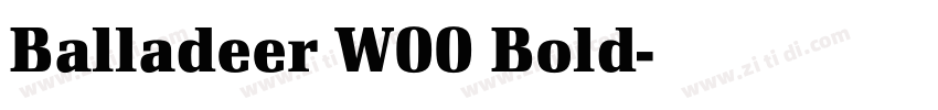 Balladeer W00 Bold字体转换